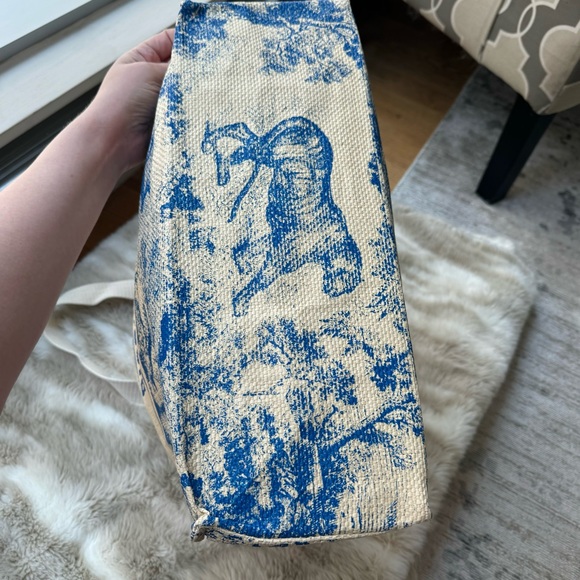 NWOT Christian Dior Dioriviera Straw Tote in Blue - Picture 4 of 8